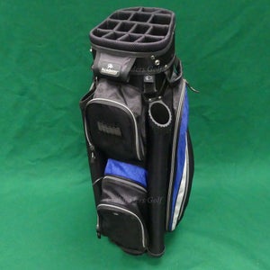 Academy 14-Way Black/Blue/Silver Golf Cart Bag w/ Raincover