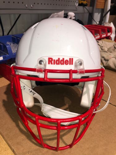 USED RIDDELL SPEED ADULT HELMET - LARGE - METALLIC WHITE