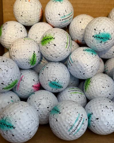 15 Near Mint (AAAA) Maxfli Straightfli Golf Balls Assorted Graffiti