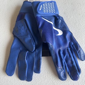 Nike Alpha Batting Gloves Adult Unisex Blue/Blue/White Size Large  (INV311)