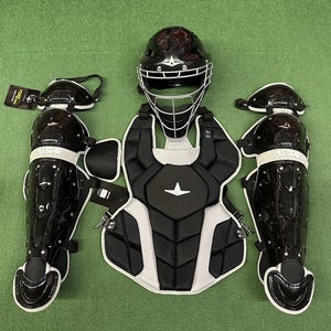 All Star Top Star Intermediate Ages 13-15 Baseball Catchers Gear Set - Black
