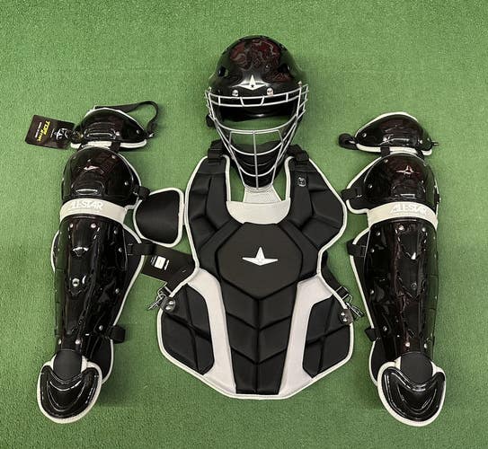 All Star Top Star Intermediate Ages 13-15 Baseball Catchers Gear Set - Black