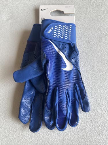 Nike Alpha Batting Gloves Adult Unisex Blue/Blue/White Size Small (INV313)