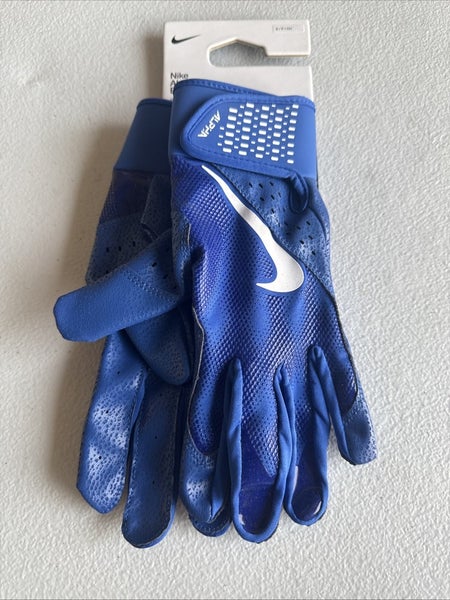 Nike Alpha Batting Gloves Adult Unisex Blue/Blue/White Size Small  (INV313)