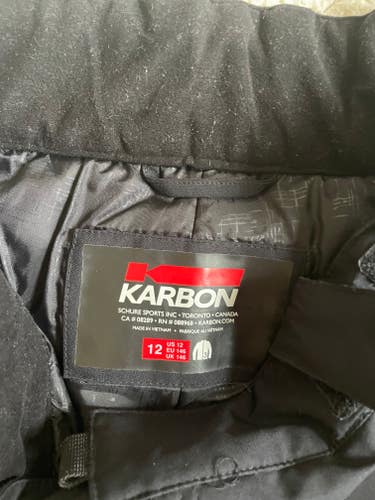 Black Size 12 Kids Unisex Karbon Pants (Used)