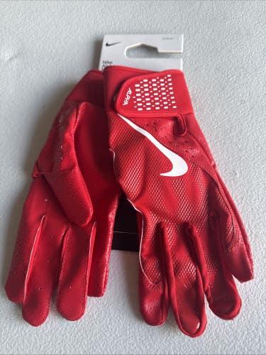 Nike Alpha Batting Gloves Adult Unisex Red/Red/White Size Medium (INV316)