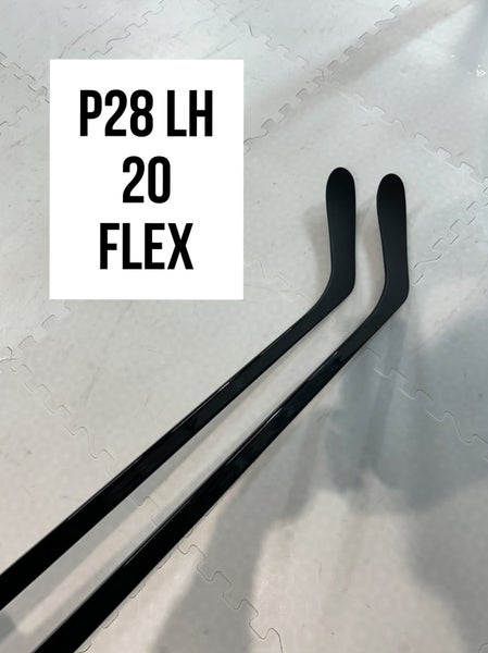 Junior(2x)Left P28 20 Flex 48”ProBlackStock™ Unbranded Blackouts Pro Stock Nexus Hockey Sticks