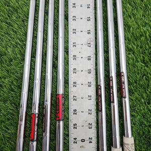 KBS TOUR FLT 130 IRON SHAFT SET XSTIFF 130G .355 TIP VERYGOOD