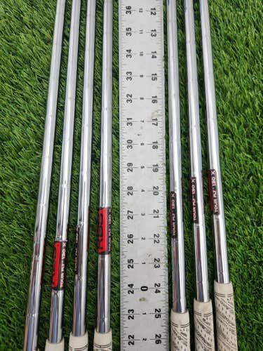KBS TOUR FLT 130 IRON SHAFT SET XSTIFF 130G .355 TIP VERYGOOD
