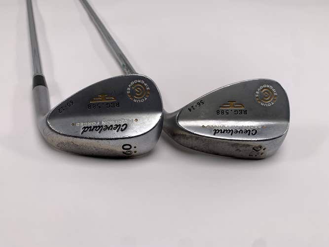 Cleveland 588 Chrome 2012 Wedge Set 56* 14 60* 12 Wedge Steel Mens RH