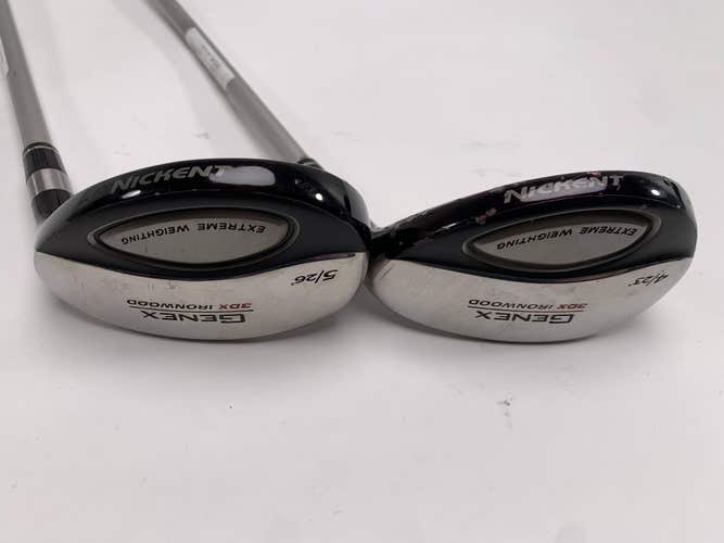 Nickent 3DX Ironwood 4 & 5 Hybrid Set 23* 26* SpeedRated 75 75g Ladies RH