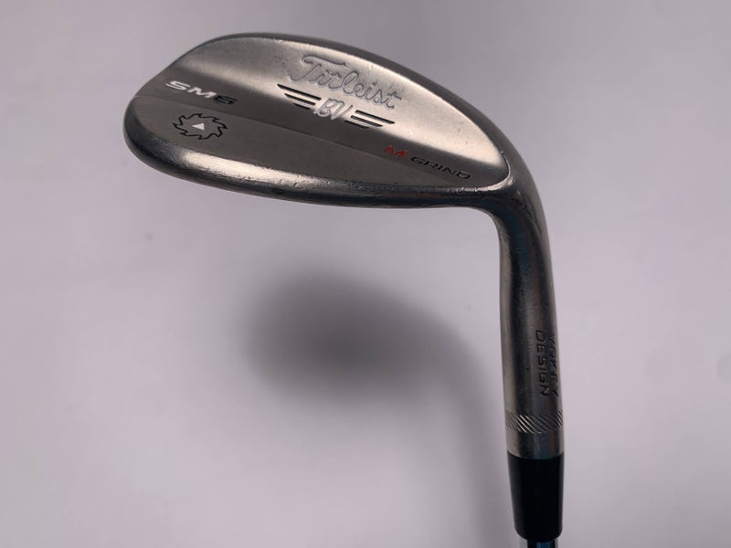 Titleist Vokey SM6 Steel Grey Lob Wedge LW 58* 8 Bounce M-Grind Wedge Mens RH