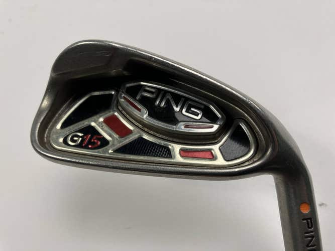 Ping G15 Single 6 Iron Orange Dot 2* Flat AWT Regular Steel Mens RH