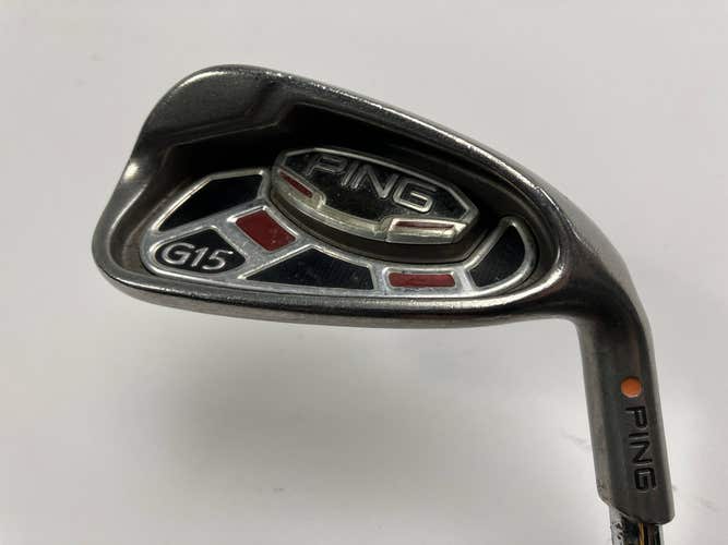 Ping G15 Single 9 Iron Orange Dot 2* Flat AWT Regular Steel Mens RH