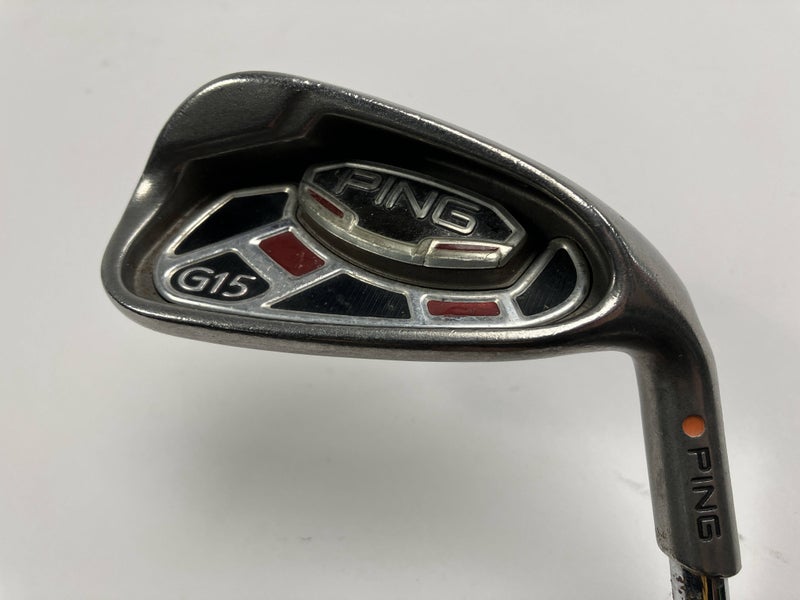 Ping G15 Single 9 Iron Orange Dot 2* Flat AWT Regular Steel Mens RH