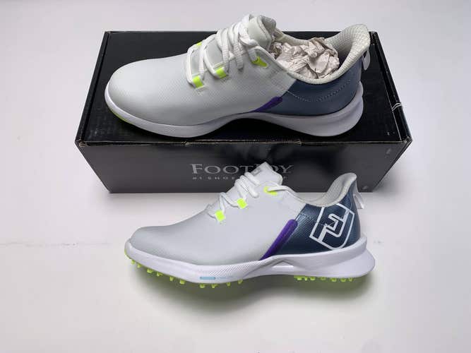 FootJoy FJ Fuel Sport Golf Shoes White Blue Women's SZ 7 (90128)