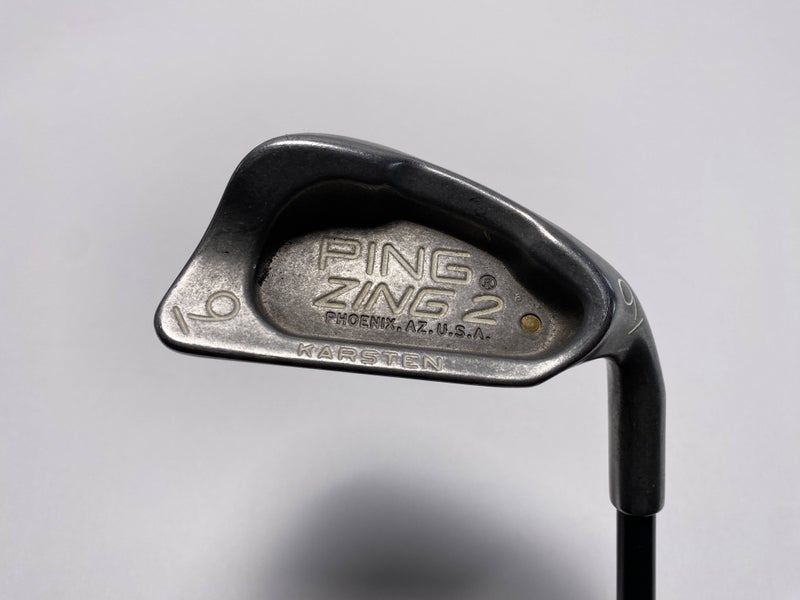 Ping Zing 2 Single 9 Iron Gold Dot 4* Flat Karsten Regular Graphite Mens RH-1"