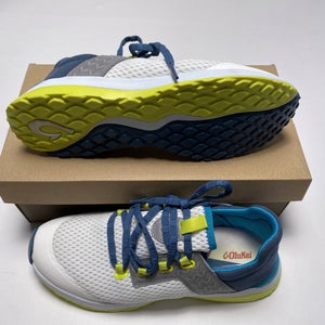 Olukai Wailuku Athletic Trainer Shoes White Lagoon Blue Women's 9.5 (20478-WB75)