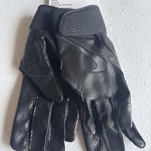 Nike Alpha Batting Gloves Adult Unisex Size Medium Black/Black/Black (INV321)