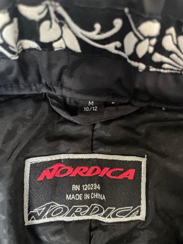 Black Youth Size 10/12 Nordica Ski Pants (Used)