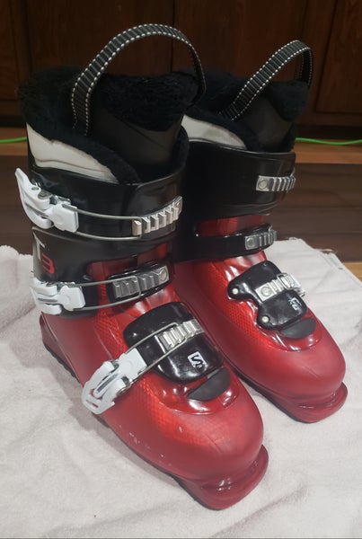 JUNIOR 25.5 SKI BOOTS Salomon T3 (YOUTH 7 - 7.5) *USED* WASHED