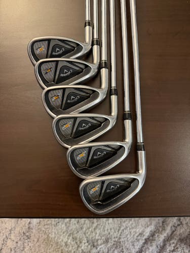 Callaway X2 Hot Left Hand Iron Set Stiff Flex Steel Shaft (Used)