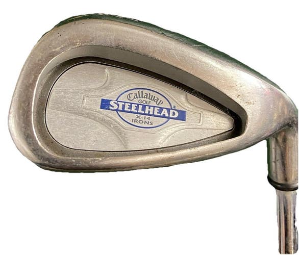 Callaway Steelhead X-14 9 Iron Single Men's RH Stiff Steel 36" New Midsize Grip
