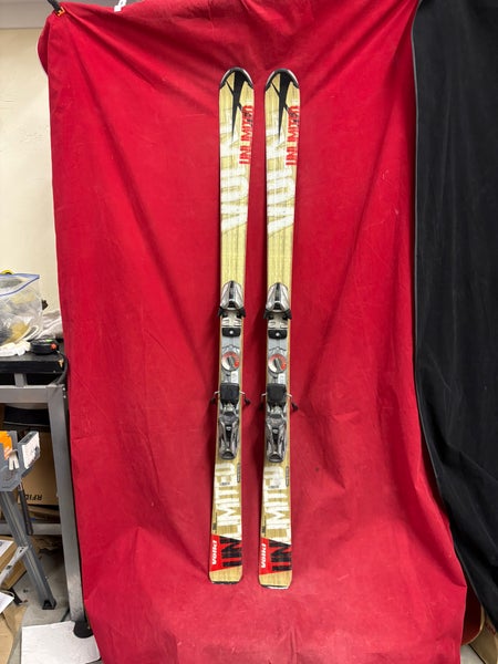 Skis: Volkl 156 cm All Mountain Skis With Bindings (Used)