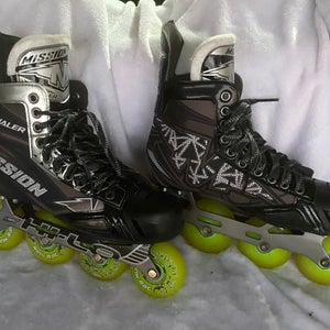 Mission Inhaler NLS5 Inline Skates Wide Width Size 8 (Used)