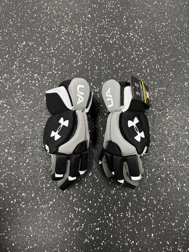Used Under Armour STRATEGY Lacrosse Gloves Junior Black MD 11849-S000034073