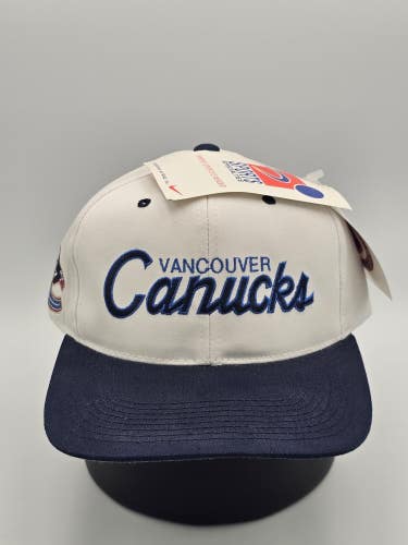 NEW Vintage Vancouver Canucks NHL Hockey Sports Specialties Script Hat Snapback
