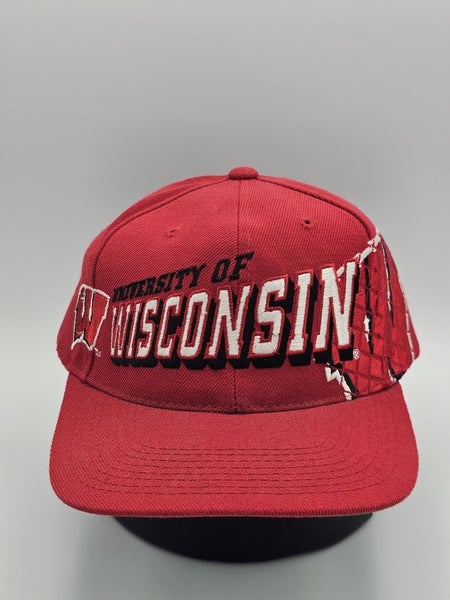 Vintage Sports Specialties Wisconsin Badgers NCAA Red Shadow Snapback Hat