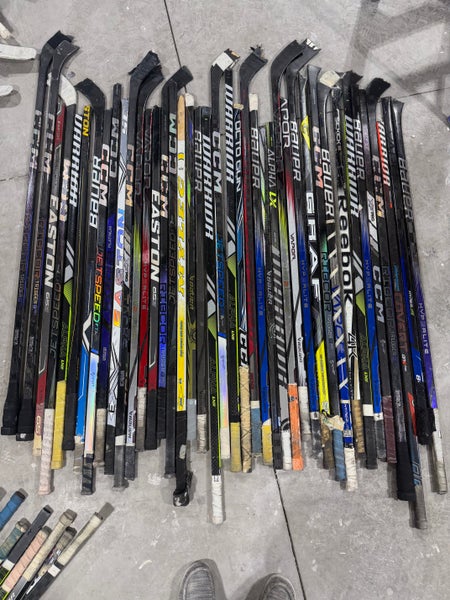 x10 Broken Hockey Stick Shafts for Projects or Repair