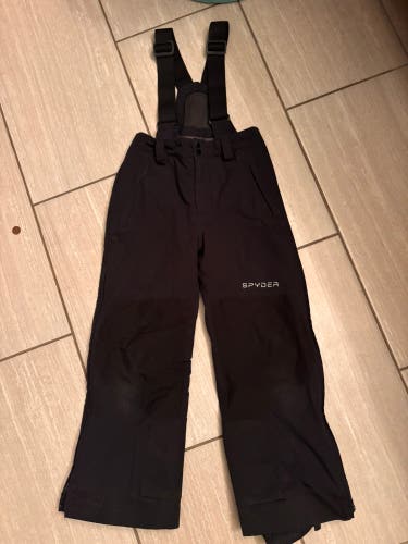 Black Unisex Youth Size 8 Spyder Ski Pants (Used)