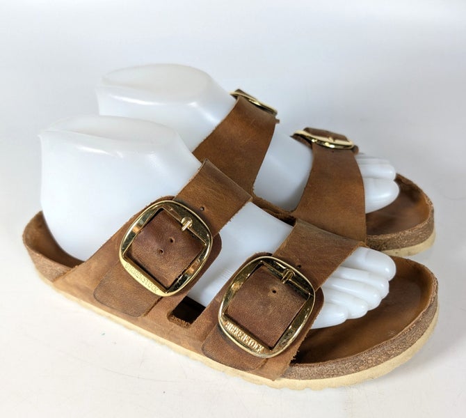 Birkenstock Arizona Big Buckle Women's Sandal Cognac Oiled Leather Size: 40 / 9