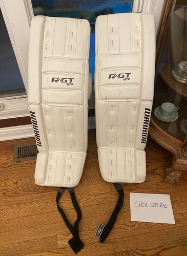 White Senior 35" Warrior Ritual GT Goalie Leg Pads (READ DESCRIPTION)