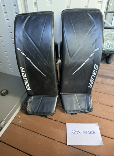 Bauer Hyperlite Senior Goalie Leg Pads – Small | Black (READ DESCRIPTION)