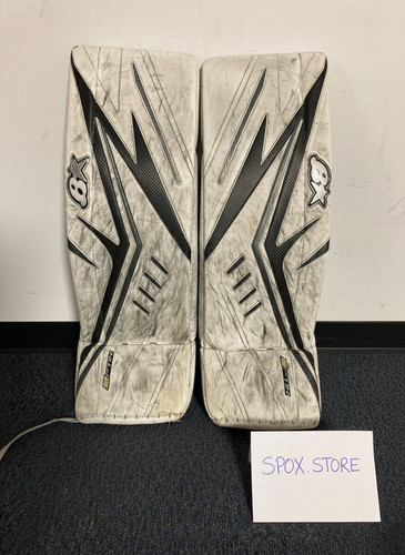 White Senior Brian's OPTiK 2 Goalie Leg Pads – 35" +1 | Game-Ready! (READ DESCRIPTION)