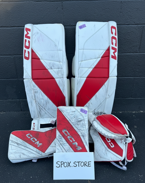 Used CCM Extreme Flex 6 Goalie Full Set – Senior 36+2 |Charlotte Checkers Edition(READ DESCRIPTION)