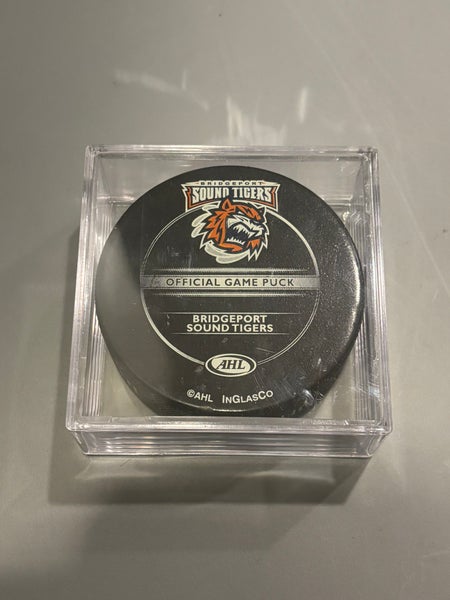 Bridgeport Sound Tigers AHL Hockey Official Game Puck with Case