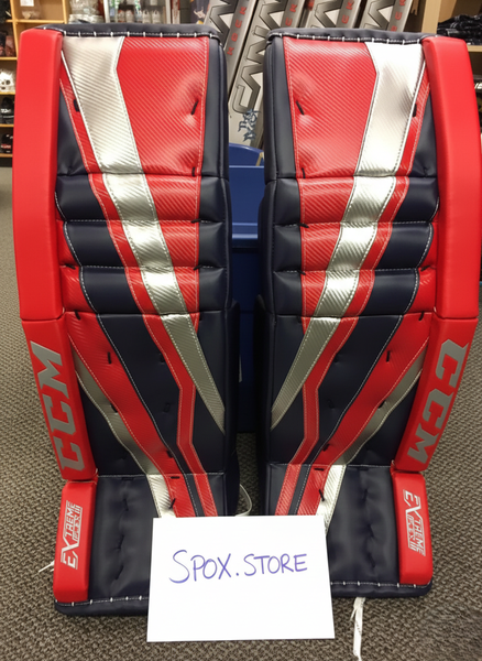 NEW CCM Extreme Flex III CUSTOM Goalie Set – Senior 35”+1 | Navy/Red/Silver (READ DESCRIPTION)