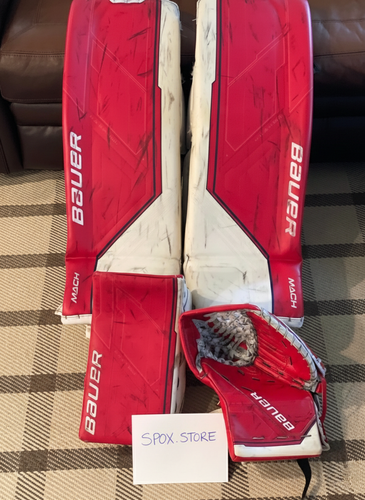 Bauer Mach Goalie Full Set – Senior 35" | Pro Stock Red (READ DESCRIPTION)