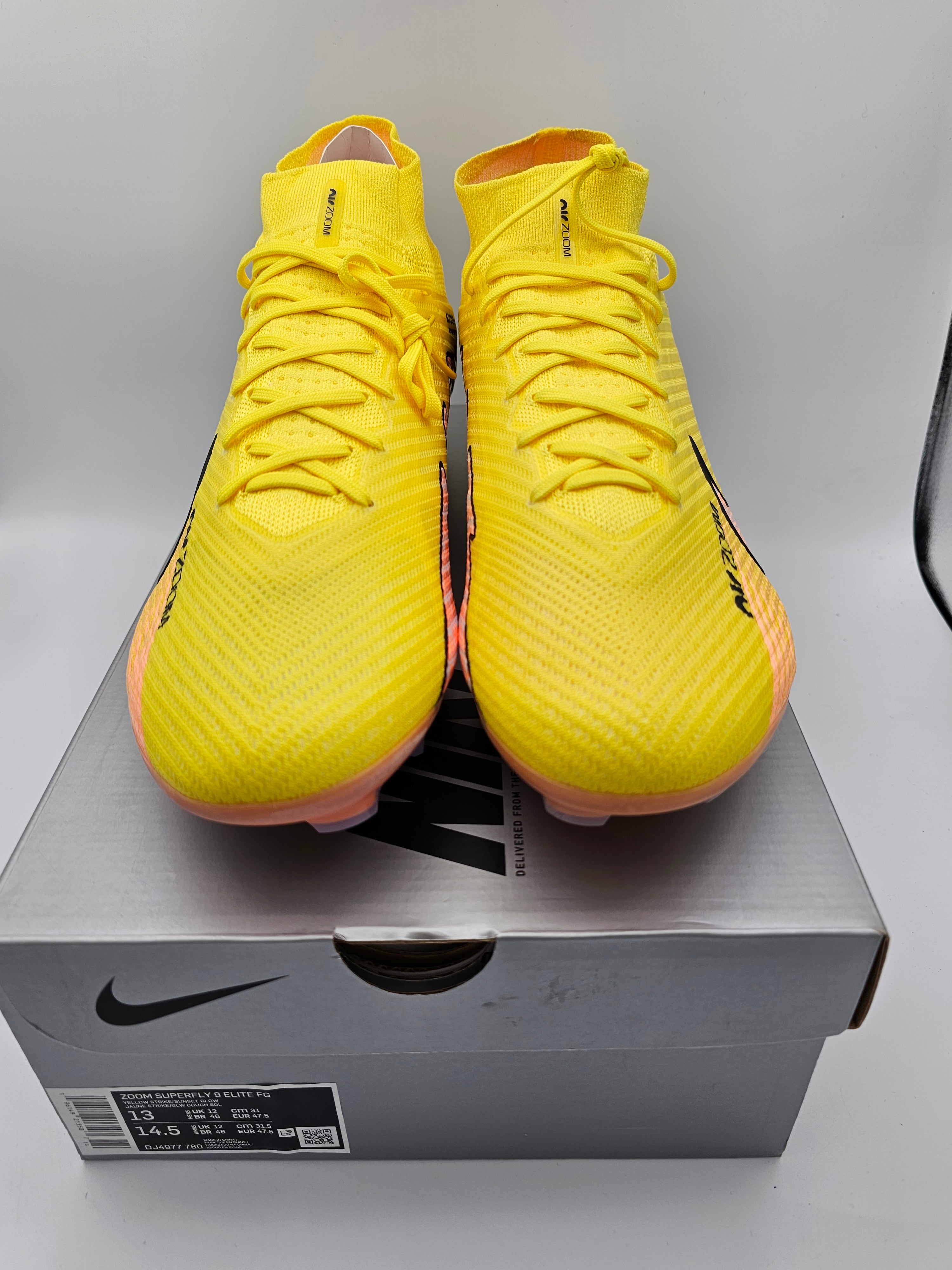 Nike Mens Zoom Superfly 9 Elite FG Football Cleats DJ4977-780 Yellow Srike Sz 13 Amazon.com | Nike Superfly 9 Elite Mercurial Dream Speed FG  main image 2