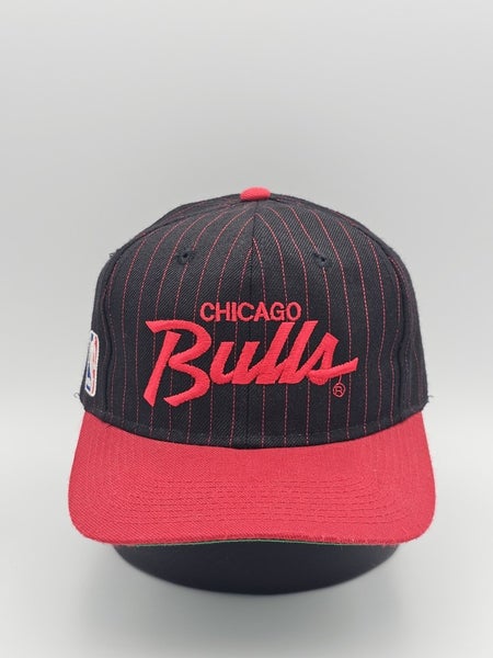 Vintage Sports Specialties Chicago Bulls Pinstripe Script NBA Sport Hat Snapback
