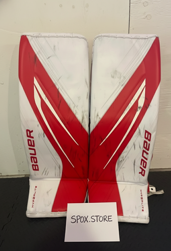 Medium Bauer Pro Stock Hyperlite 2 Goalie Leg Pads – Used (Excellent Condition) (READ DESCRIPTION)