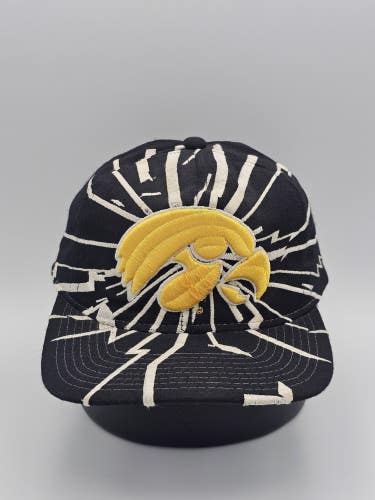 Vintage Iowa Hawkeyes Starter Collision 100% Wool NCAA Sports Hat Vtg Snapback
