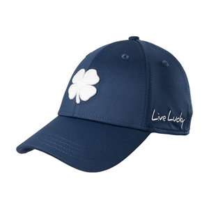 NEW Black Clover Live Lucky Premium Clover #126 White/Navy Fitted S/M Golf Hat