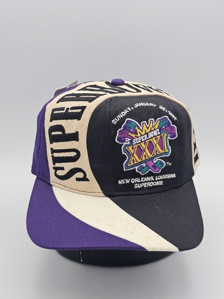 NEW Vintage Super Bowl XXXI 1990s Eastport  Swirl NFL Sports Snapback Cap Hat