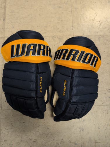Warrior Alpha 20 Toledo Walleye Pro Stock Gloves