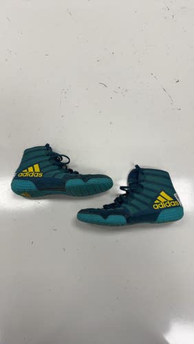 Used Adidas Wrestling Shoes Teal Junior 05 11860-S000301673